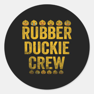 Rubber Dubber Duckie Crew Ronde Sticker