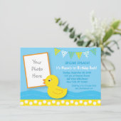 Rubber Duck 1st Birthday Kaart (Staand voorkant)