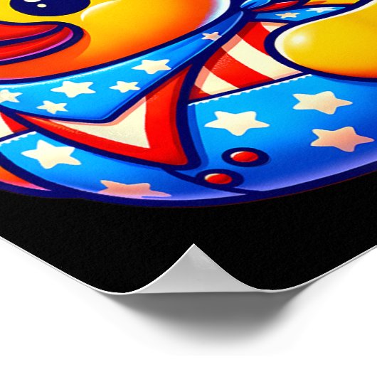 Rubber Duck 4 juli Onafhankelijkheidsdag Mannen Vr Poster (Hoek)