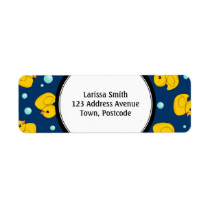 Rubber Duck adresetiketten Etiket