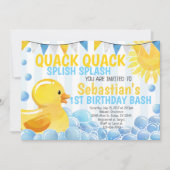Rubber Duck Anniversaire Fête Invitation Invitatio (Devant)