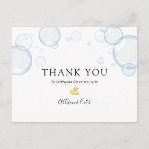 Rubber Duck Baby shower Dank je wel Briefkaart