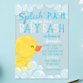 Rubber Duck Baby shower Frosted Acryl Uitnodiging Acryl Uitnodigingen