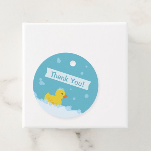 Rubber Duck Baby shower Geslacht Neutraal Bedankjes Labels (In situ)