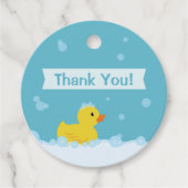 Rubber Duck Baby shower Geslacht Neutraal Bedankjes Labels (Voorkant)