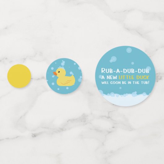 Rubber Duck Baby shower Geslacht Neutraal Confetti (Voorkanten)