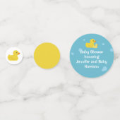 Rubber Duck Baby shower Geslacht Neutraal Confetti (Achterkanten)