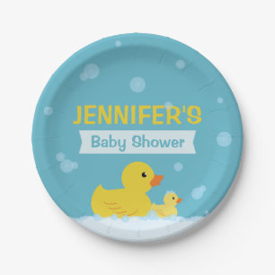 Rubber Duck Baby shower Geslacht Neutraal Papieren Bordje