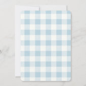 Rubber Duck Baby shower Gingham Check Uitnodiging (Achterkant)