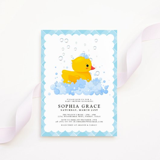 Rubber Duck Baby shower Kaart