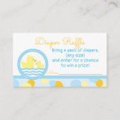 Rubber Duck Baby shower Luier Raffle Ticket Informatiekaartje (Voorkant)