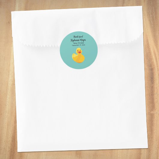 Rubber Duck Baby shower Ronde Sticker