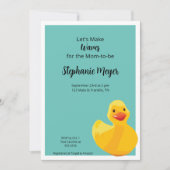 Rubber Duck Baby shower Uitnodiging (Voorkant)