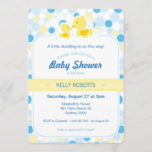 Rubber Duck Baby shower Uitnodiging