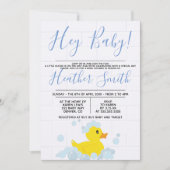 Rubber Duck Baby shower Uitnodiging (Voorkant)