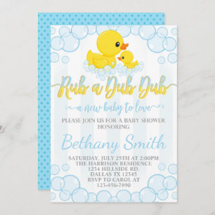 Rubber Duck Baby shower Uitnodiging