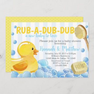 Rubber Duck Baby shower Uitnodiging