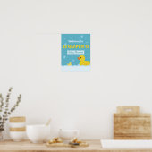 Rubber Duck Baby shower Welkom Poster (Keuken)