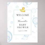 Rubber Duck Baby shower Welkom Poster (Voorkant)