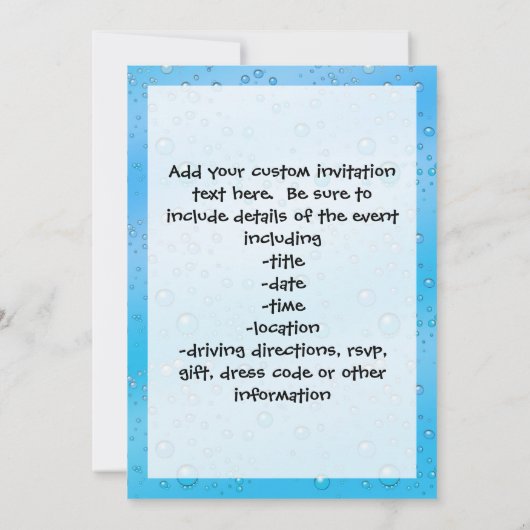 Rubber Duck Blue Bubbles Aangepaste Kinderen Kaart (Achterkant)