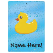 Rubber Duck Blue Bubbles Aangepaste Kinderen Klembord (Achterkant)