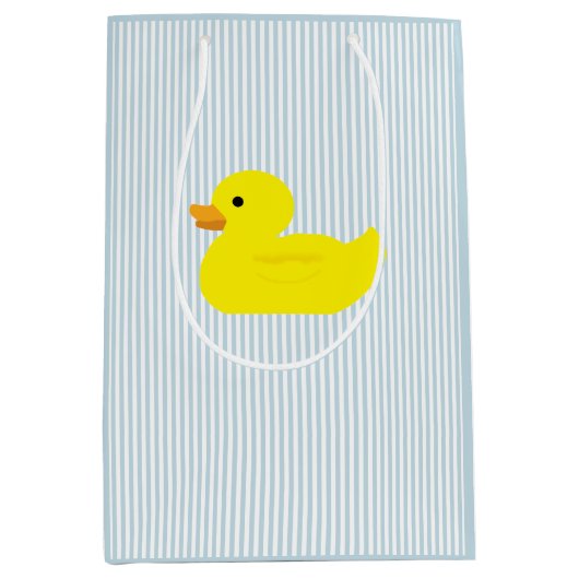 Rubber Duck Blue Stripe Medium Cadeauzakje (Voorkant)