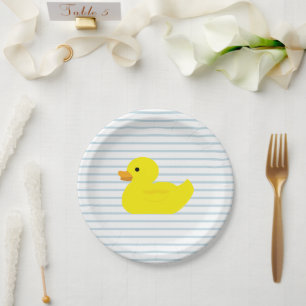 Rubber Duck Blue Stripe Papieren Bordje