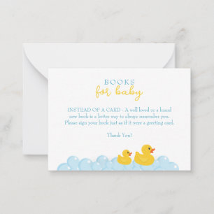Rubber Duck Boeken voor Baby Kaart Yellow Ducky Notitiekaartje