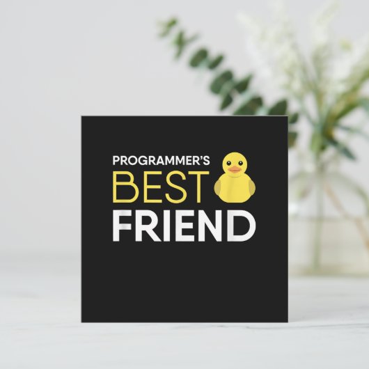 Rubber Duck Debugging Programmers Beste Vriend Kaart (Staand voorkant)