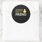 Rubber Duck Debugging Programmers Beste Vriend Ronde Sticker (Tas)