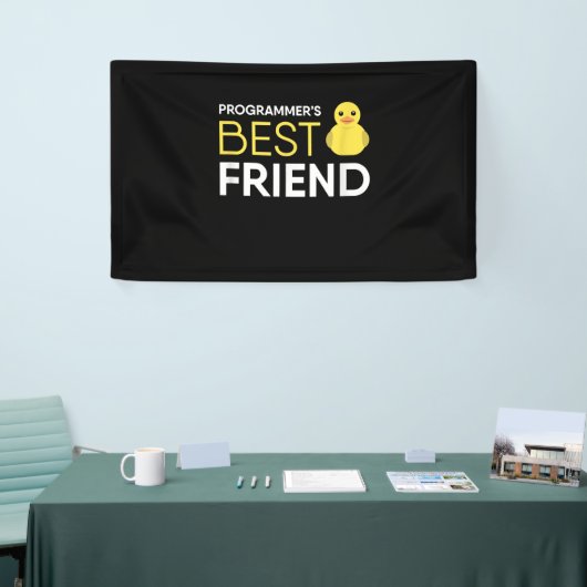Rubber Duck Debugging Programmers Beste Vriend Spandoek (Beurs)