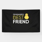 Rubber Duck Debugging Programmers Beste Vriend Spandoek (Horizontaal)