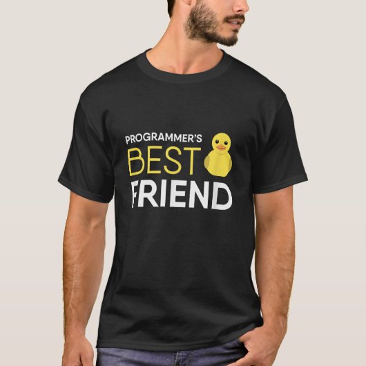 Rubber Duck Debugging Programmers Beste Vriend T-shirt (Voorkant)