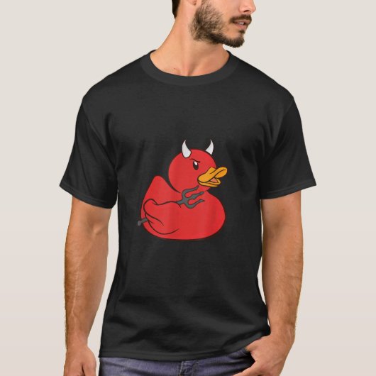 Rubber Duck Devil Rubber Duckie Halloween Kostuum T-shirt (Voorkant)