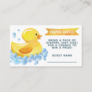Rubber Duck Diaper Raffle Informatiekaartje