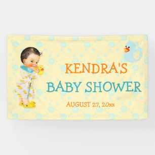 Rubber Duck Ducky Bubbles Geslacht Neutraal Geel Spandoek