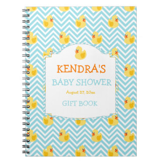 Rubber Duck Ducky Gender Neutraal Baby shower Notitieboek