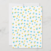 Rubber Duck Eerste verjaardag Blauwe Geel Kaart (Achterkant)