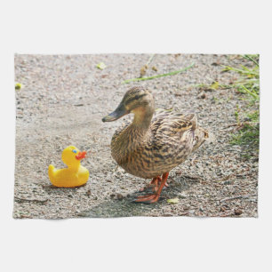 Rubber Duck en Moeder Duck Theedoek