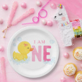 Rubber Duck First Birthday Papieren Bordje (Feest)
