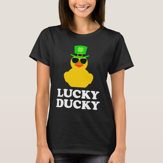 Rubber Duck Four Leaf C Hat Sunglasses St Patrick' T-shirt (Voorkant)
