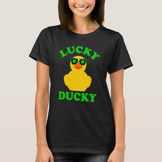 Rubber Duck Four Leaf C Sunbril St Patrick's Da T-shirt (Voorkant)