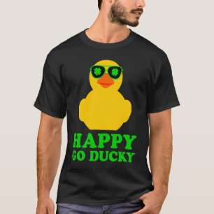 Rubber Duck Four Leaf Clover Sunbribril St Patrick T-shirt