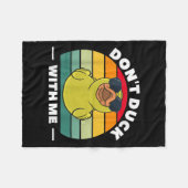 Rubber Duck Funny Men Don't Duck With Me  Fleece Deken (Voorkant (Horizontaal))