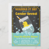 Rubber Duck Genre Revela Party Invitation (Devant)