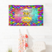 Rubber Duck Gepersonaliseerde karakter verjaardag  Spandoek (Insitu)