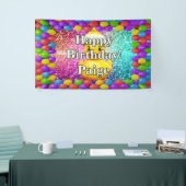 Rubber Duck Gepersonaliseerde karakter verjaardag  Spandoek (Beurs)