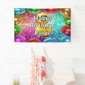 Rubber Duck Gepersonaliseerde karakter verjaardag Spandoek (Insitu)