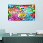 Rubber Duck Gepersonaliseerde karakter verjaardag Spandoek (Beurs)