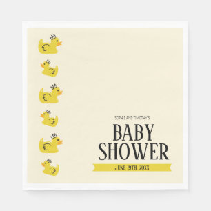 Rubber Duck Geslacht Neutral Koppels Baby shower Servet